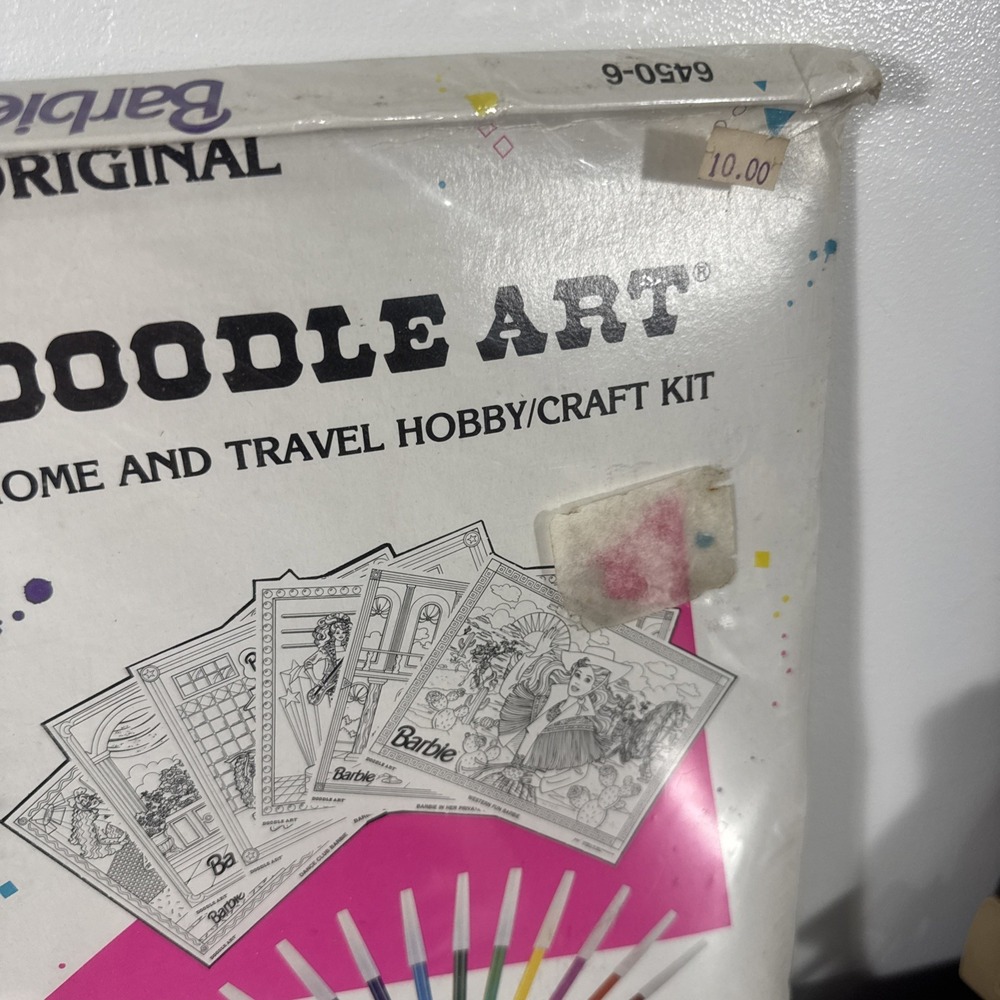 Barbie Coloring Doodle Art Craft Kit 1991 Mattel Brand New - Picture 3 of 6
